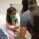 Child being treated by doctor